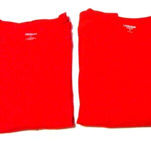 LANDS END Ladies Long Sleeve Crew Neck T-shirt & Westpor Short Sleeve (lot of 2)